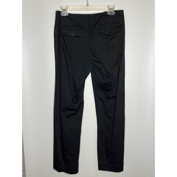 Sandro Petite Womens Wide Leg Black Sailor Button Pants Cotton Blend‎ Size 8P - Picture 5 of 6